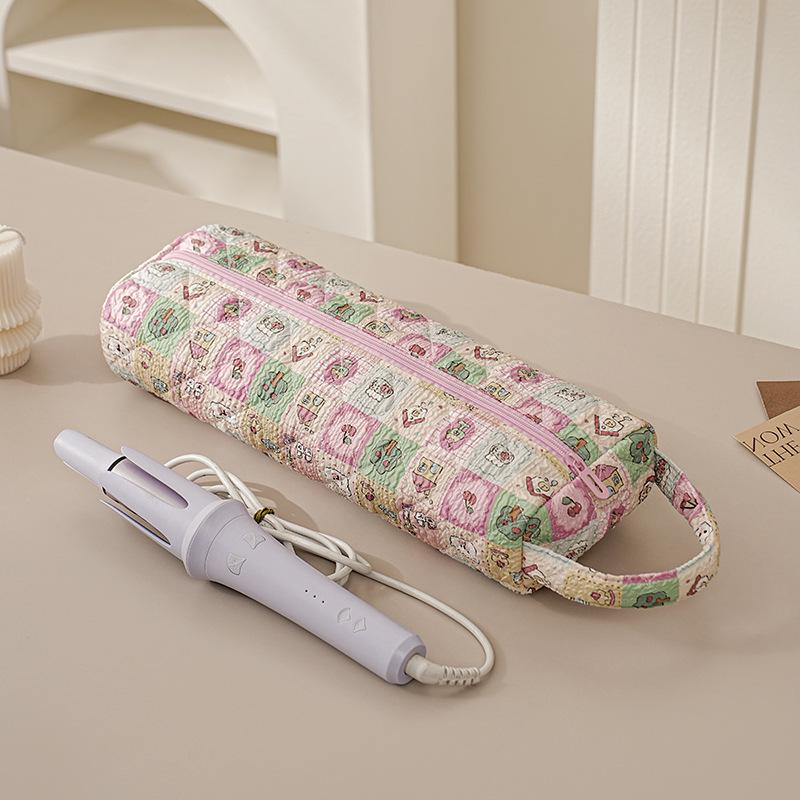 Floral Large Capacity Curling Iron & Hair Dryer Storage Bag