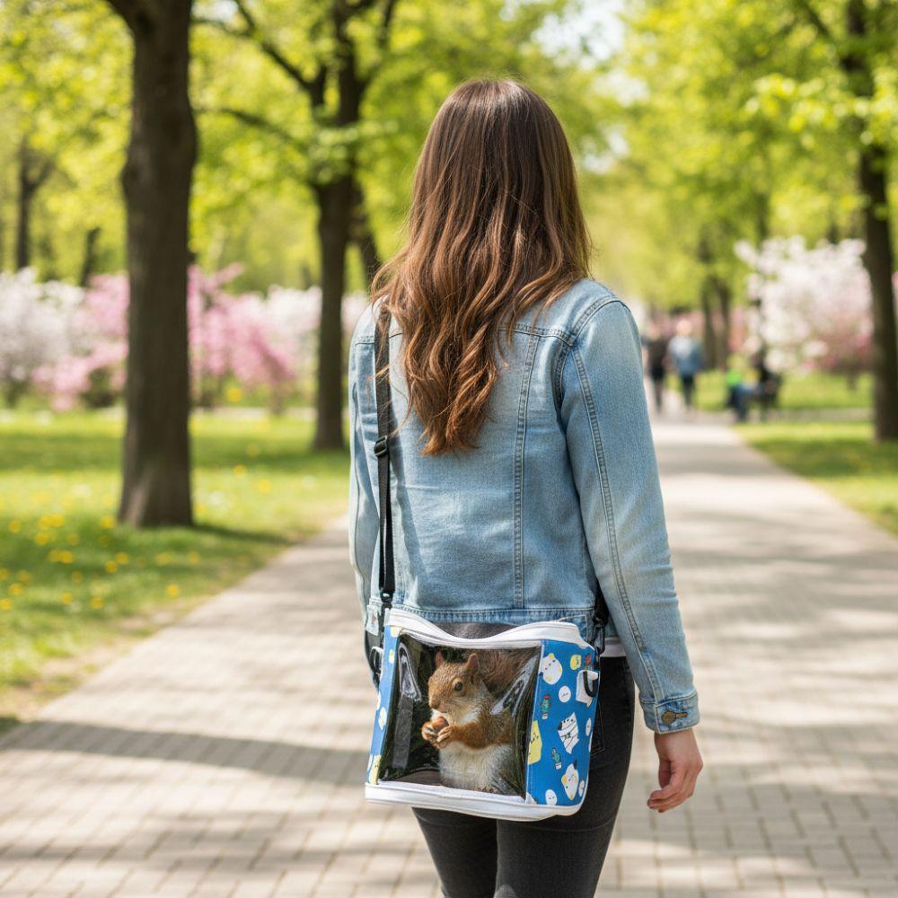 Transparent View Portable Pet Bag Detachable Pet Outdoor Bag Pet Backpack Bird Travel Bag  Outdoor