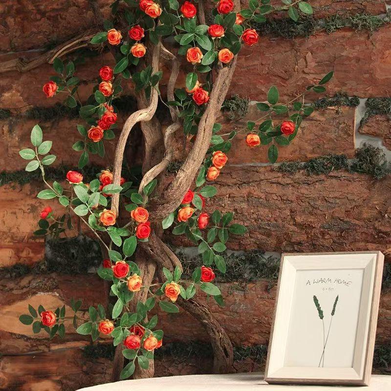 Artificial Rose Vine Wall Hanging for Indoor Decoration