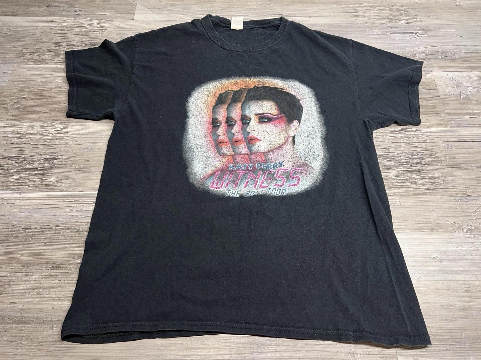 

Katy Perry Witness Tour 2017 Double Sided Size L Concert Tee Black Short Sleeve M