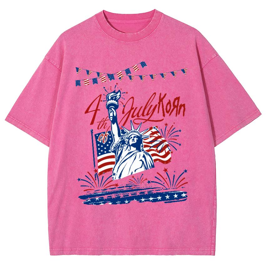 

Винтажная футболка с принтом снежинки, вываренная, оверсайз, свободного кроя, с принтом американской леди Свободы, с короткими рукавами, унисекс-дизайн, топ 3XL