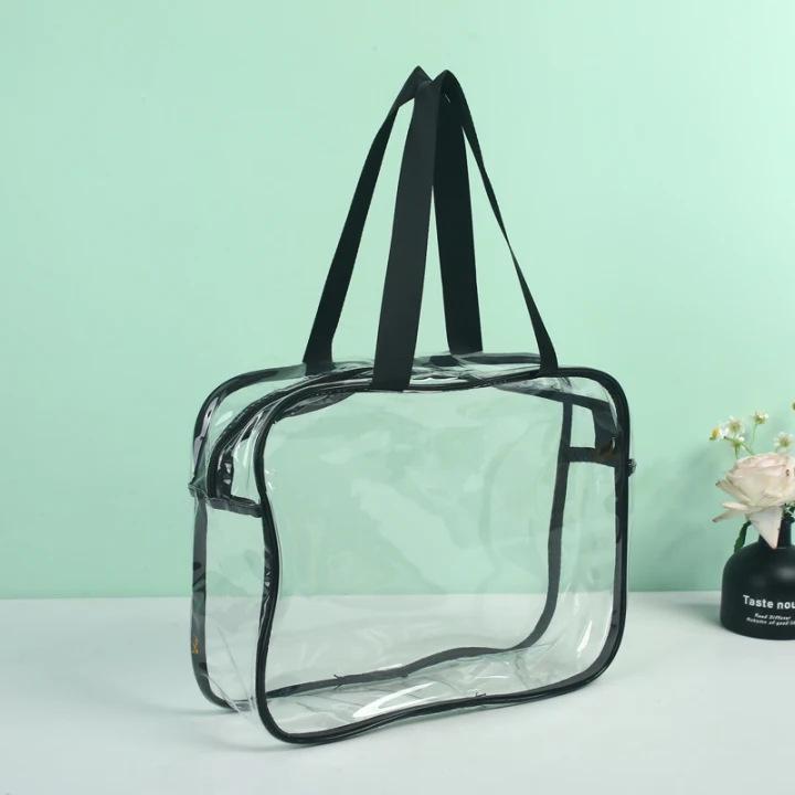 High-Grade Transparent PVC Makeup Bag: Portable, Waterproof Toiletry Storage