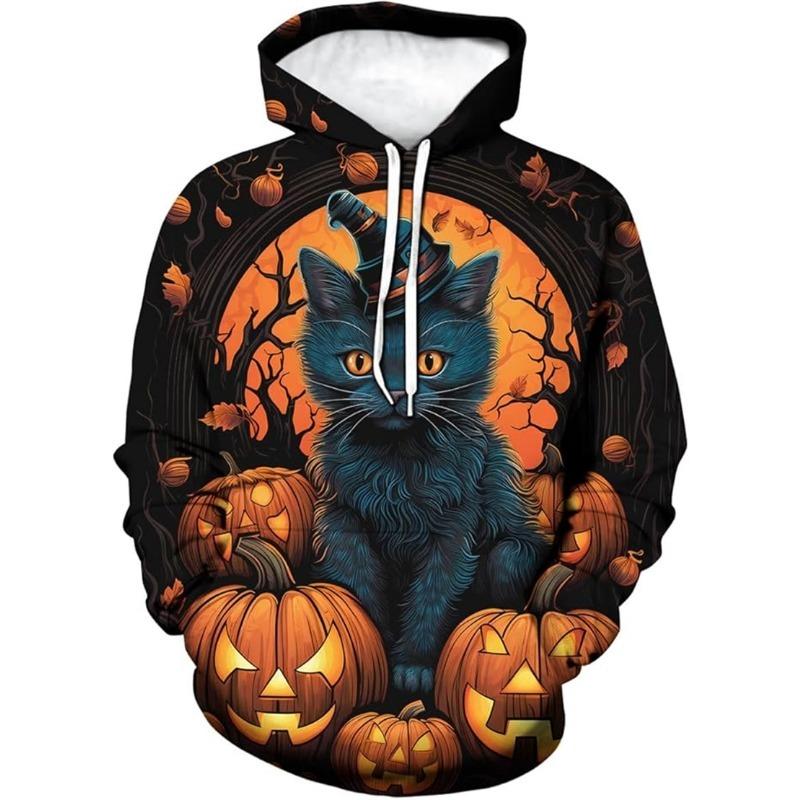 Spring And Autumn Fashion Men's Hoodie Holiday Party Role-playing Pumpkin 3D Print Hoodies Casual Boy Sweatshirt Women's Oversized Top Clothing