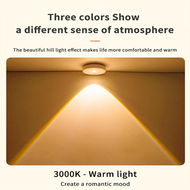 LED Closet Lights Wireless Motion Sensor Puck Light with Remote Control, Rechargeable Dimmable Under Cabinet Indoor Lighting