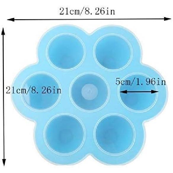 2 Pack Silicone Egg Bites Mold for Instant Pot Accessories - Fits Instant Pot 5,6,8 qt Pressure Cooker Baby Food Freezer Tray with Lid Reusable
