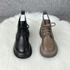 Thick-soled Fashion Versatile Fashion Boots Spring and Autumn New High-top Fried Street Round Head Lace-up Martin Boots