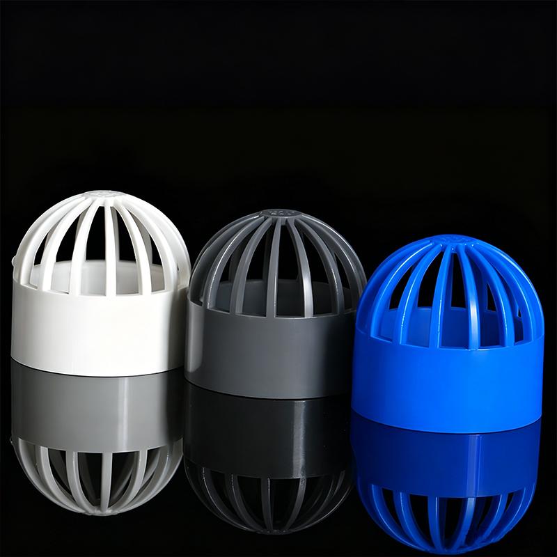 PVC Vent Cap Filter Set 2Pcs 20-90mm Isolation Screen Permeable Joints for Outdoor Water Tank Use