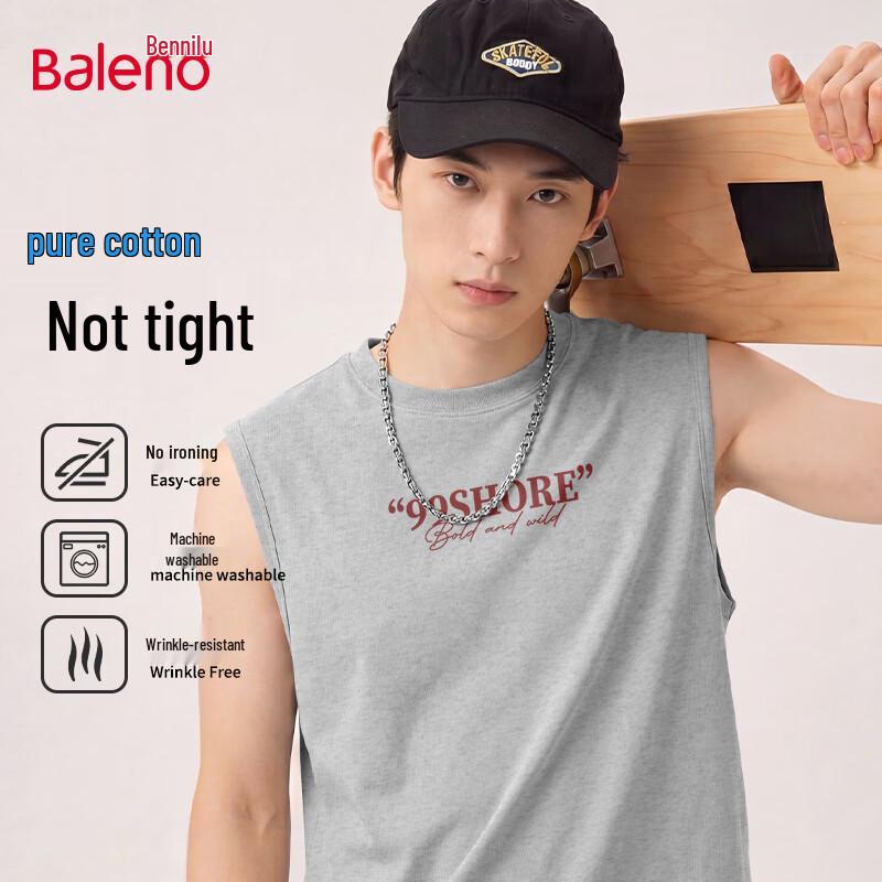 Baleno Men s Pure Cotton Sleeveless Top L