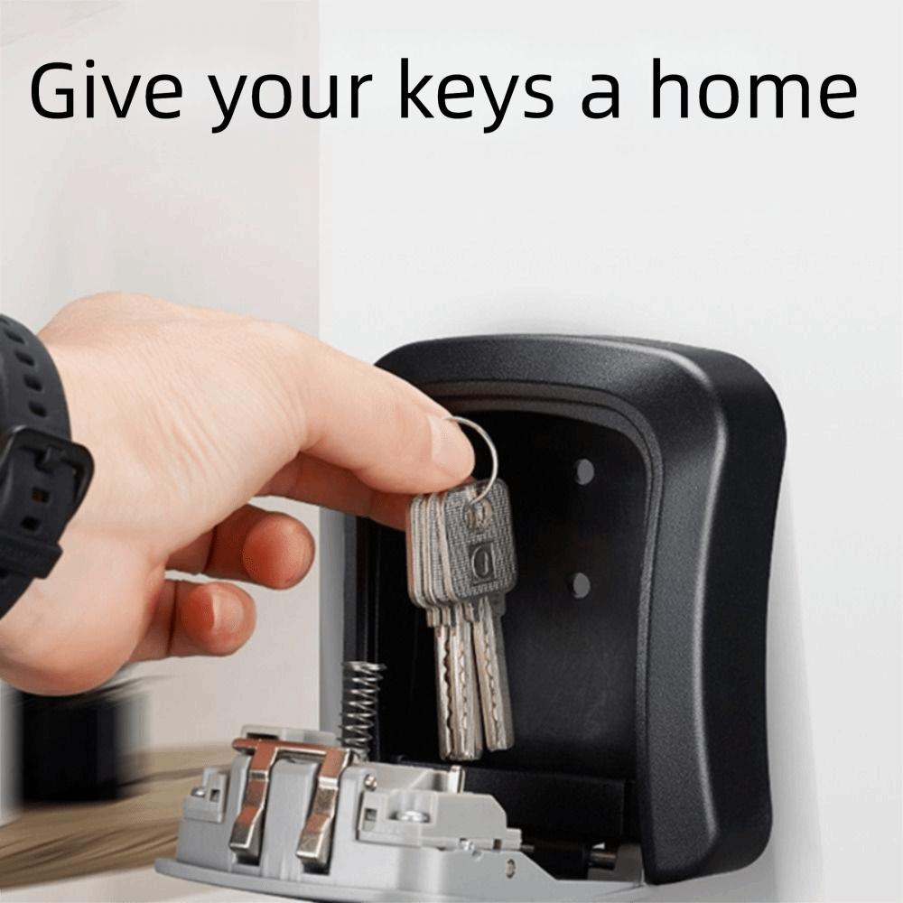 4 Digit Combination Key Storage Box Password Security Code Metal Construction Key Safe Box Waterproof Design