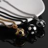 Unisex 304 Stainless Steel Titanium Football Necklace - European & American Sports Style