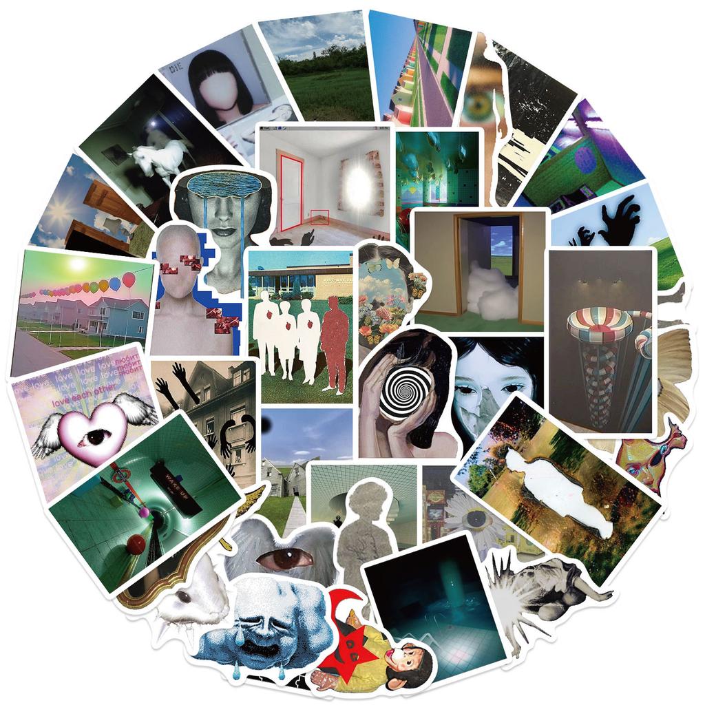 50 Cartoon Acidic Dream Core Aesthetic Graffiti Stickers Decorative Guitar Notebook Suitcase DIY Waterproof