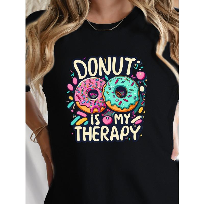 

Donut Is My Relax Pure Women s T-shirt,Comfort Fit 4XL чорний