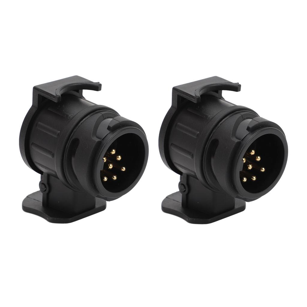 2 PCS 12V 13 To 7 Pin Trailer Adaptor Waterproof Trailer Sockets Converter Hitch Wiring Plug Adapter for Caravan Car