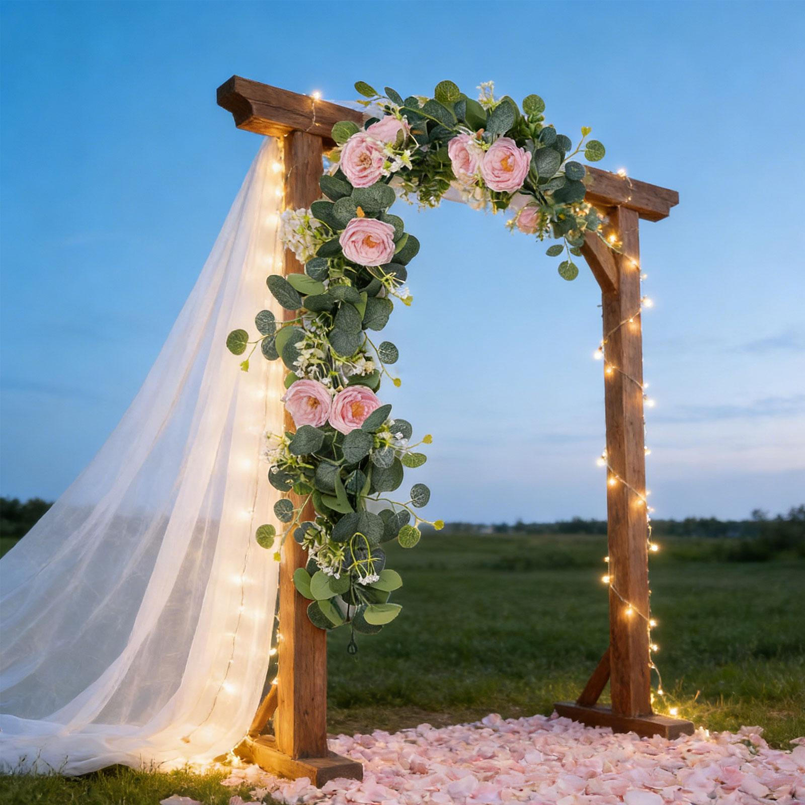 

Eucalyptus Garland with Flowers for Backdrop Wedding Arch