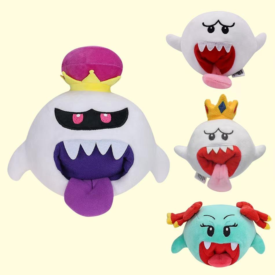 Super Soft Boo Plush Toy Crownrubytongue Ghost Stuffed Doll From Mario Game Cute Halloween Anime Collection Decor Gift
