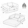 Corduroy Single Sleeper Sofa Convertible, Folding Sofa Bed, Space-Saving Guest Bed, High-Quality Corduroy Fabric, for Living Room, Bedroom, Apartment