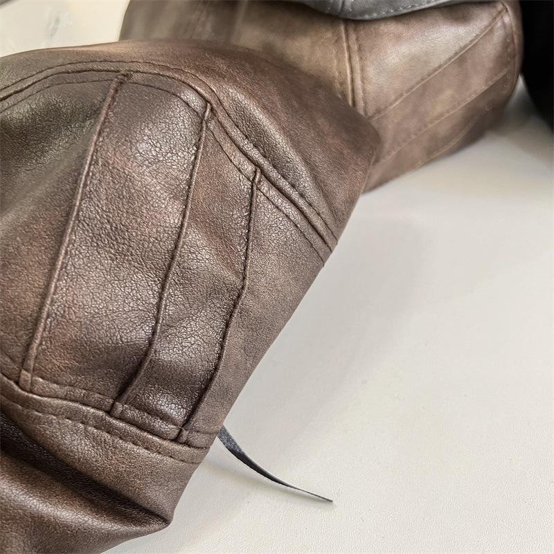 

Autumn new PU leather beret women s spring and summer octagonal hat retro painter hat showing face small hat M（56-58cm） чорний