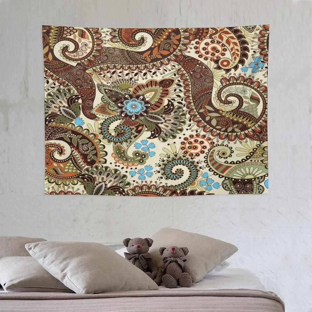 Vintage Bohemian Tapestry Wall Hanging Colorful Mandala Indian Pattern Tapestries Home Decor for Living Room Bedroom Apartment