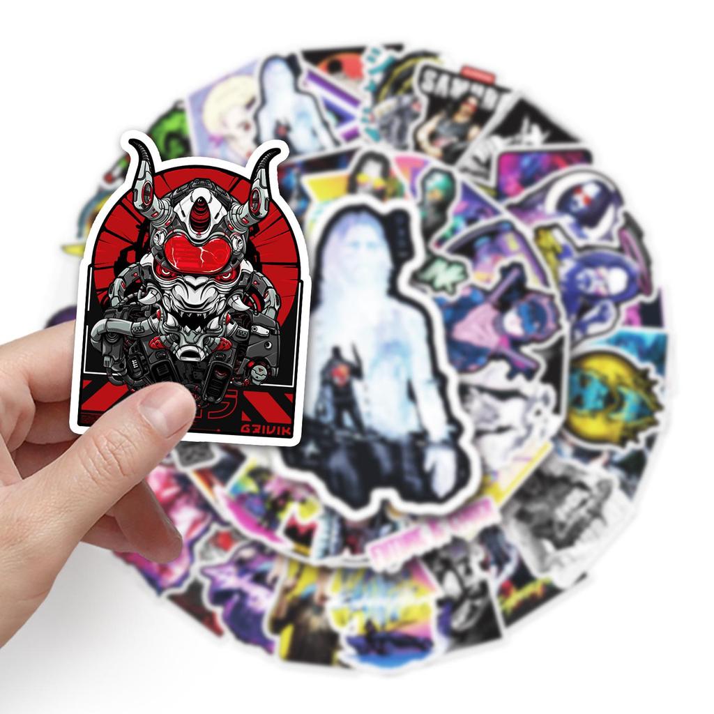 50 Waterproof Cyberpunk 2077 Stickers: Perfect for Water Bottles, Suitcases, Phone Cases, and Laptops