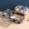 RSINC 3 Compartment Stainless Steel Lunch Boxes for Boys | Office Vaccum Tiffin Box for Women Leak Proof Snack  (Assorte Color) Lunch Box 750 Ml