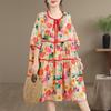 DIMANAF New 2026 Women Plus Size Summer Long Dress Sundress Loose Oversize Print Maxi Lady Floral Cotton Beach Dress