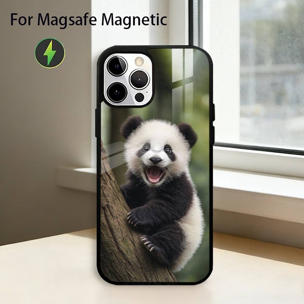 Cute F-Fubao Animal P-Panda Phone Case For iPhone17,16,15,14,13,12,11 Plus,Pro Magnetic with Magsafe Wireless Charging