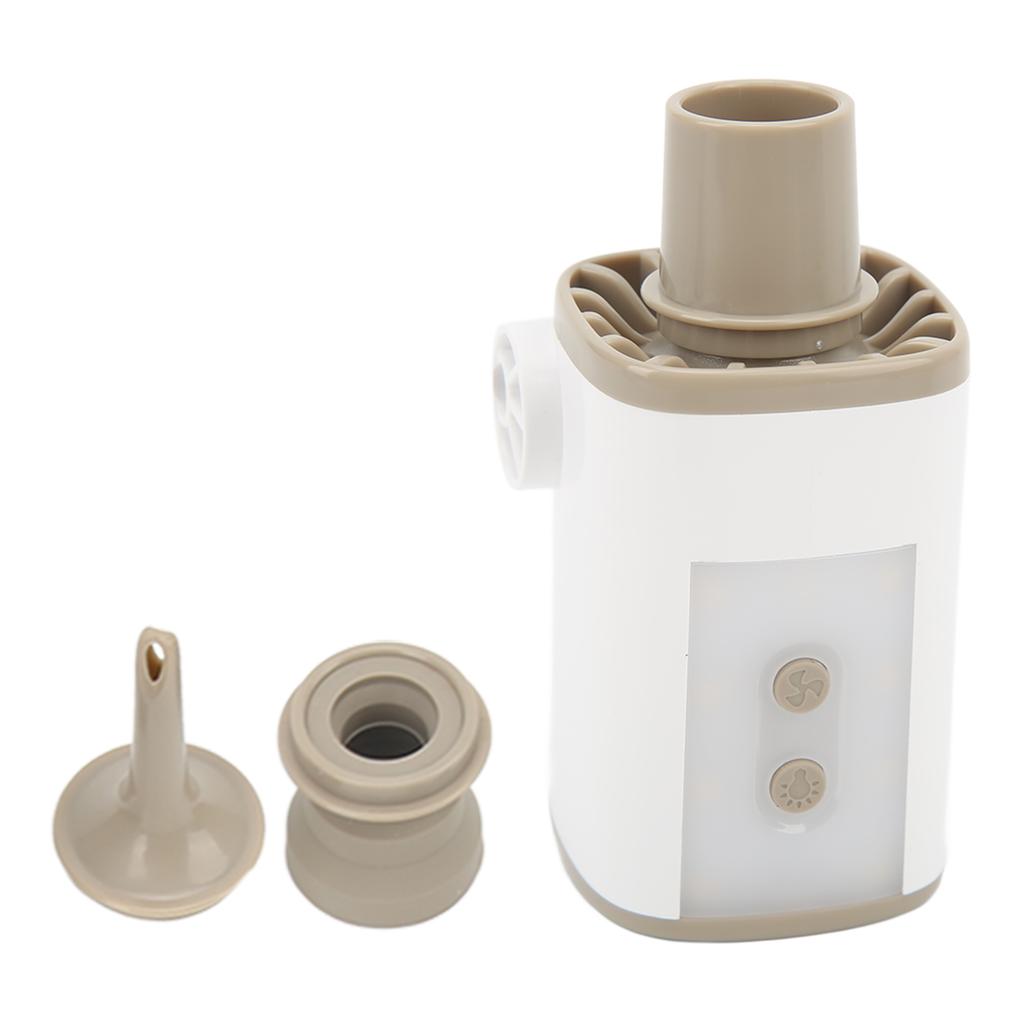 Portable Air Pump 2 Nozzles 2 Modes 3600mAh Battery USB Charging Multifunction Air Mattress Pump with LED Light
