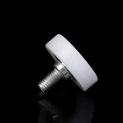 1Pcs With Screw Drawer Bearing Pulley Nylon Metal Flat Cabinet Moving Wheel M6 External Thread Sliding Door Roller Furniture