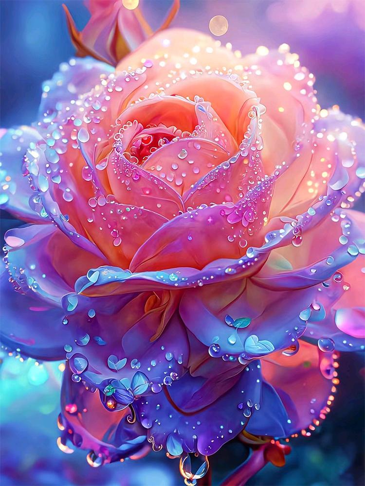 

Розовая роза Алмазная картина 5DDIY Ювелирные изделия Вышивка крестом Вышитая цветочная картина Мозаика Фэнтези Новый 2024 Украшение для дома Подарок Full Round 40x50CM