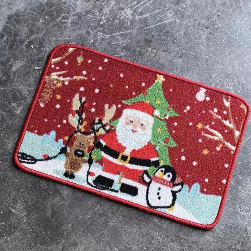 Entrance Door Carpet Christmas Living Room Bedroom Decoration Rug Christmas Gifts Bathroom Kitchen Non Slip Floor Mat