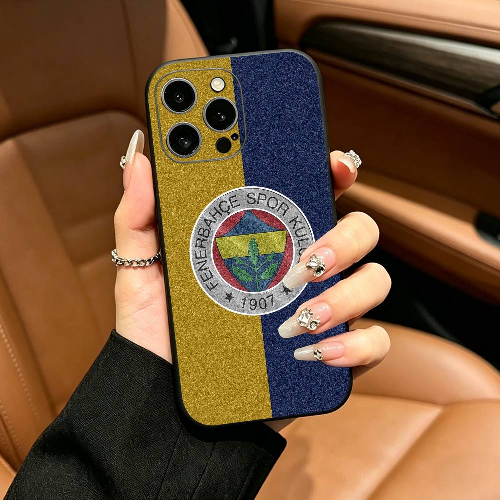 1907-Turkey F-Fenerbahce Phone Case For iPhone 17,16,15,14,13,12,11 Pro Max,16Plus,XS Soft Black Cover iPhone16plus