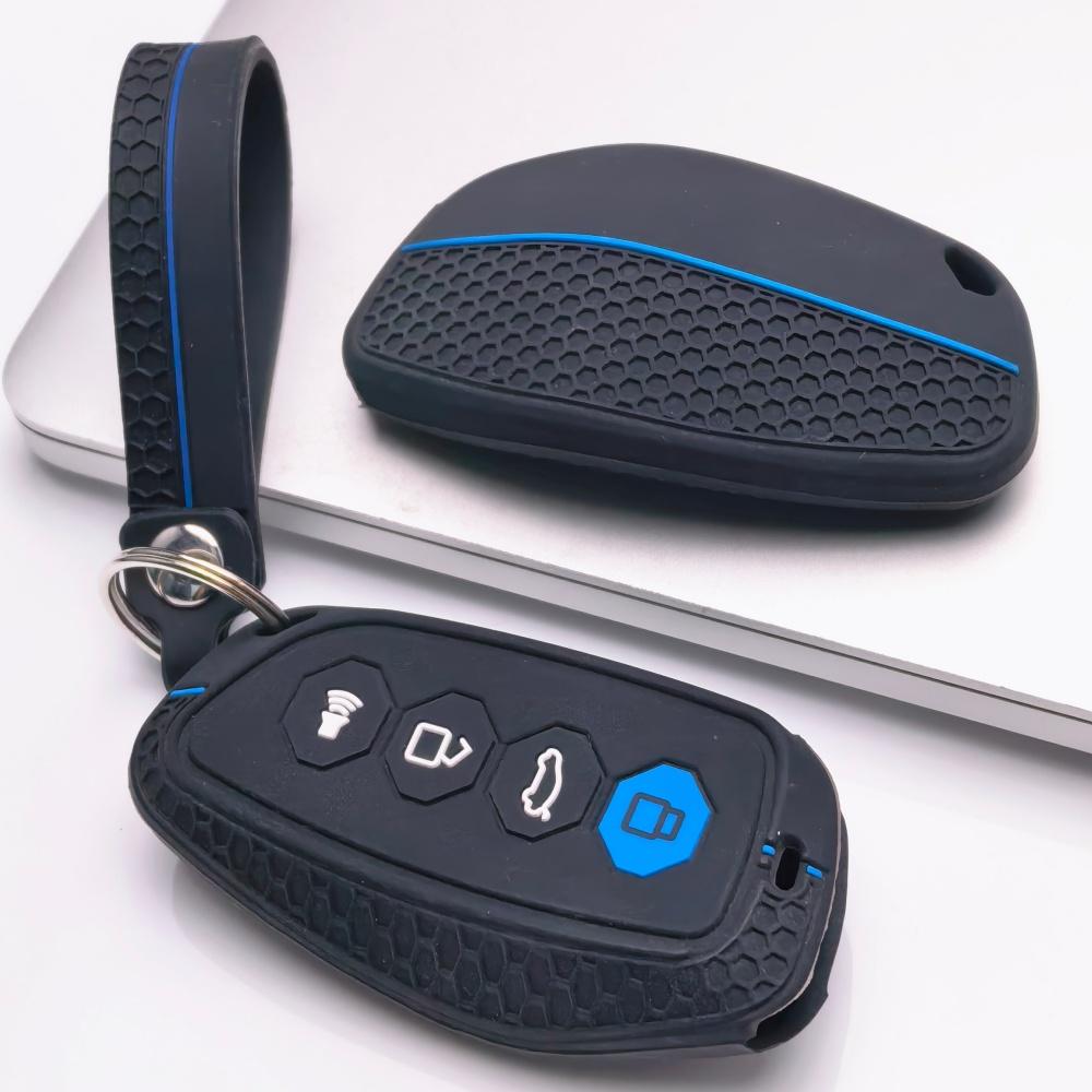 Key Fob Cover for Haval H6 Jolion Dargo M6 with Keychain Anti-Scratch Surface Shockproof Structure Soft Grip Texture Easy Install Design