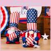 Charming Patriotic Gnome Decor With Red And White Striped Hat Perfect For Memorial Day