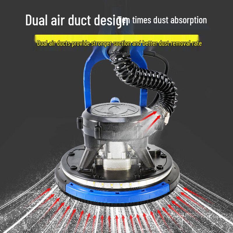 Çift Toz Toplamalı ve 4m Hortumlu Taijufu Kendinden Emişli Tozsuz Duvar Zımparası CN fişli (adaptör dahil)
