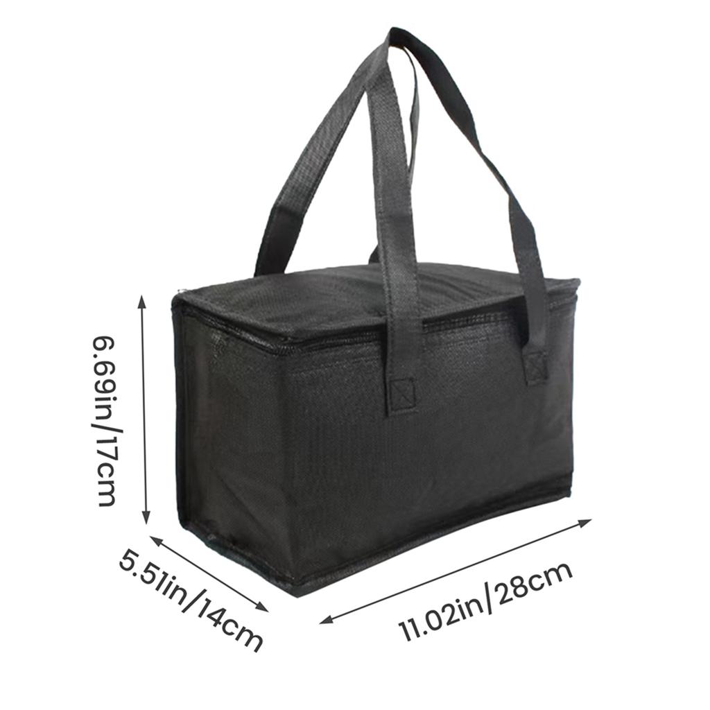 BAAU 6X Portable Lunch Insulated Bag, Cooler Bag, Beer Delivery Bag, Foldable Thermal Picnic Bag, Cold Food Warm-Keeping Bag