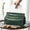 1pc Leather Tissue Bag Ins Style Storage Holder for Living Room Office Car Dining Table Modern Home Decor