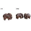 1/2 PCS Carved Home Decor Fairy Garden Animal Figurines Miniature Craft Elephant Statue Natural Wood