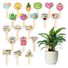 20 Pcs Wooden Plant Tags Rustic Plant Labels 20 Styles Gardening Markers Tags for Potted Plants Planter Flower Bed
