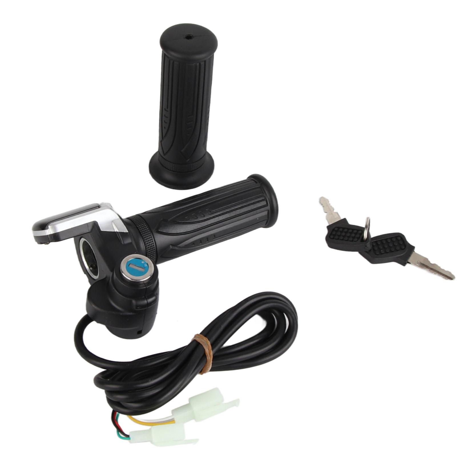 Cosyhome 36V Half‑Twist Throttle With Led Power Indicator Key Lock For Electric Bikes Scooters