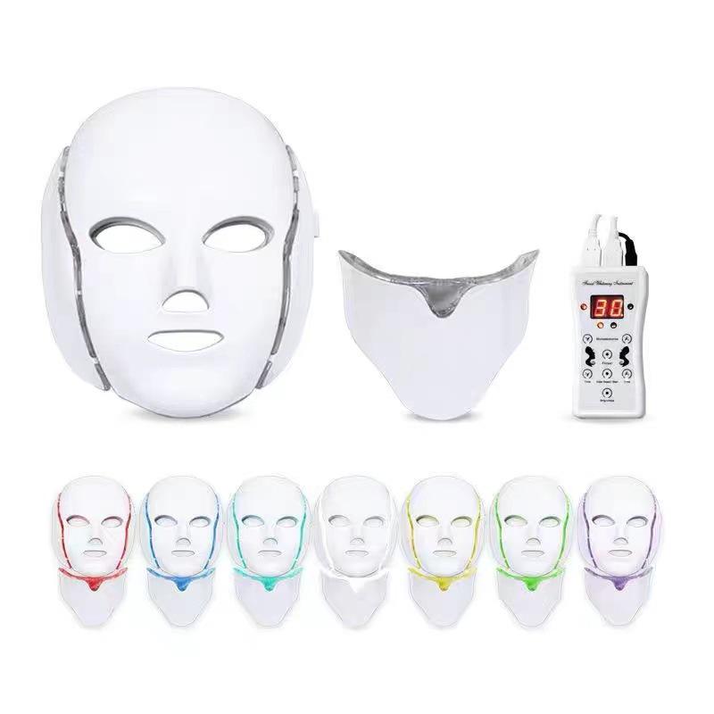 Cross-border Spectrometer Beauty Mask & Neck 7-Color Light Therapy Instrument