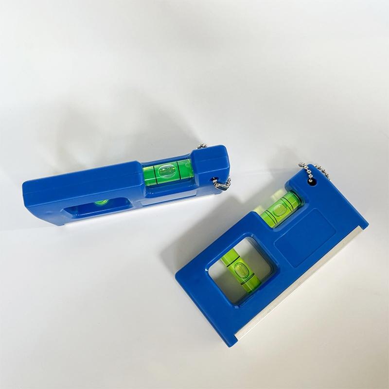 Portable Pocket Level Spirit Bubble Level with Metal Keychain Hook for Determining Horizontal & Vertical Plane