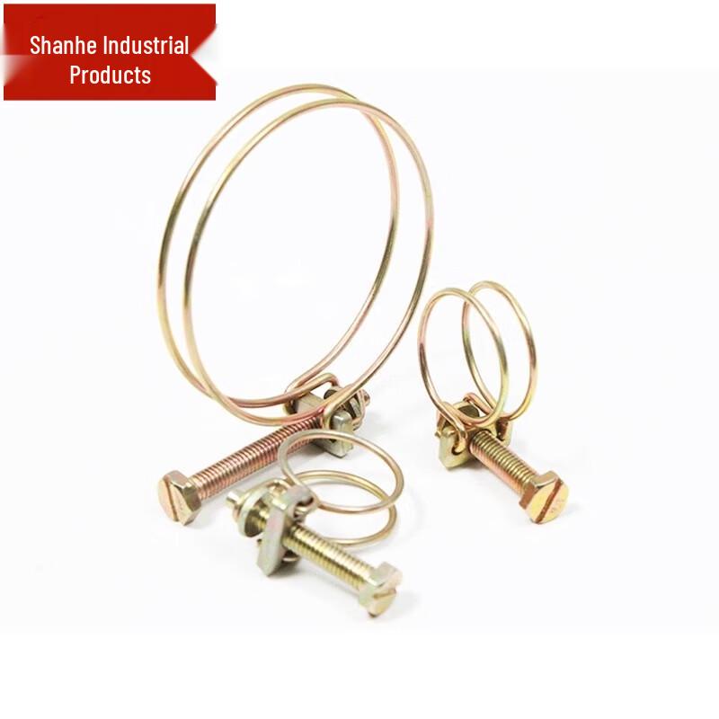 Iron Galvanized Double Wire Hose Clamp 40mm-44mm