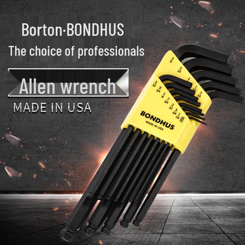 BONDHUS 10946 Protanium Steel Hex Key Set