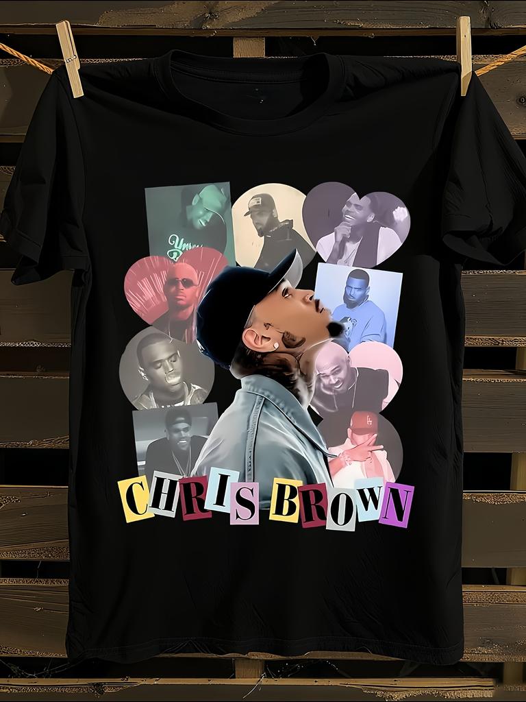 Chris Music Brown Shirt for Man Fashion Soft Breathable C...