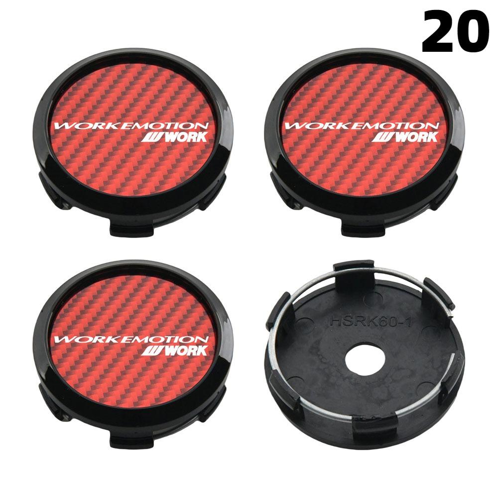 4PCS OD 60MM / ID 56MM Cap For Rims WORK EMOTION EQUIP MEISTER VS Emblem Wheel Center Cap Sport Car Logo Wheel Cover Hub Caps
