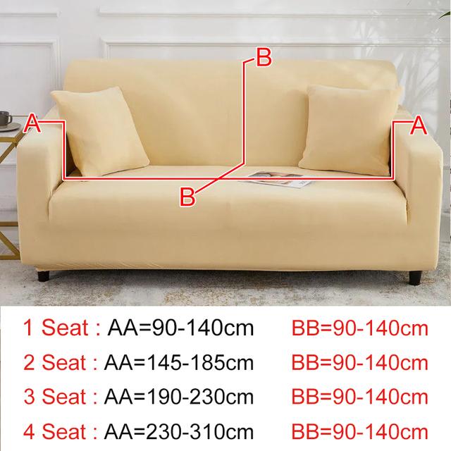 Solid Color Sofa Cover Breathable Elastic Simple Sofa Protect Sofa All -Inclusive Fashion Pattern Couch Cover For Living Room
