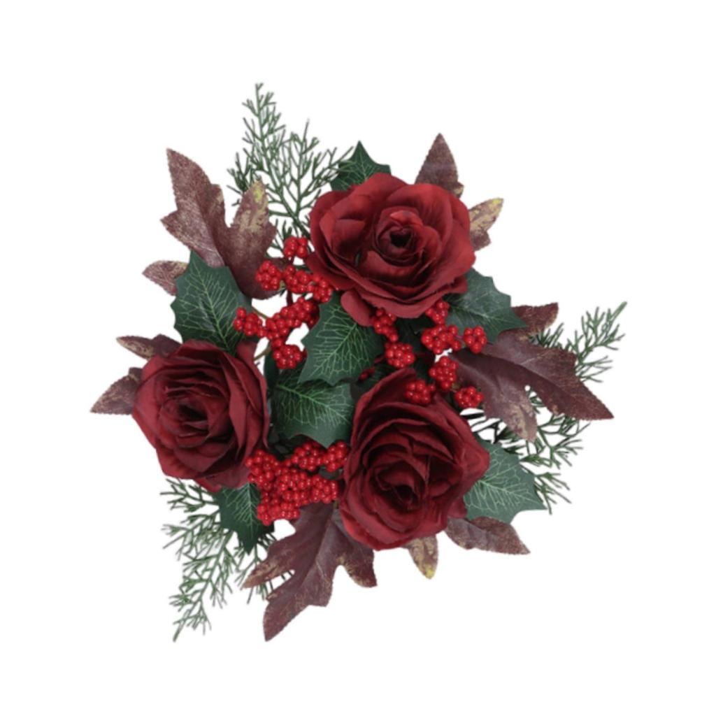 Christmas Candle Rings Wreath Table Centerpiece Farmhouse Inner Diameter 4" Home Decoration for Holiday Bedroom Ornaments
