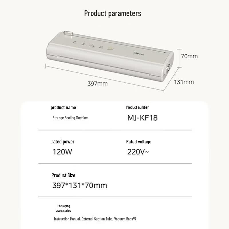 Бытовой вакуумный упаковщик Midea MJ-KF18