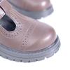 Girls' 2026 Brown Mary Jane Leather Shoes with Buckle Strap - Breathable, Wear-Resistant, Thick Sole for Campus Casual Wear