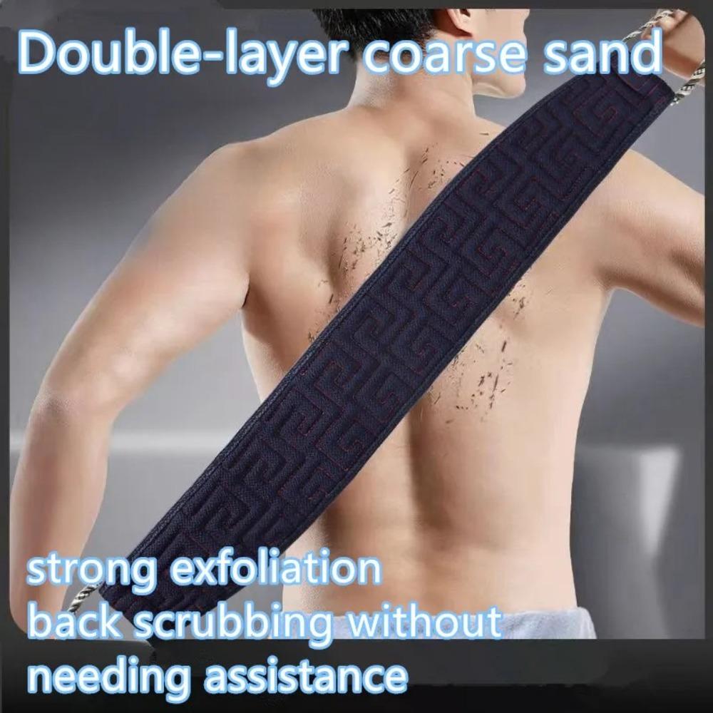 Dual Sided Back Scrubbing Towel Handle design Back Rubbing Strap Exfoliating Body Towel  Unisex
